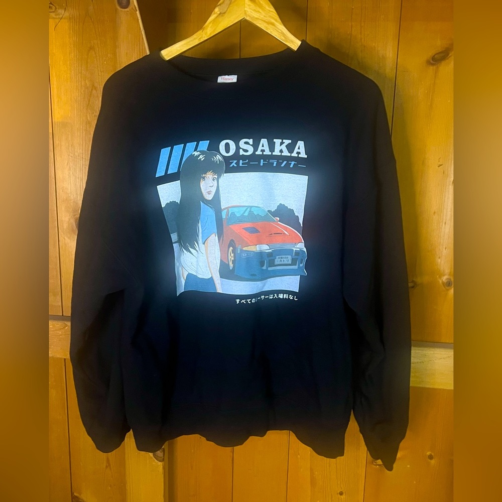 Men’s Vintage Anime crewneck size Large